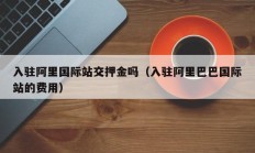 入驻阿里国际站交押金吗（入驻阿里巴巴国际站的费用）