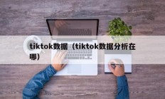 tiktok数据（tiktok数据分析在哪）