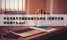 外贸阿里巴巴国际站是什么网址（阿里巴巴国际站是什么app）