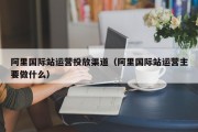 阿里国际站运营投放渠道（阿里国际站运营主要做什么）